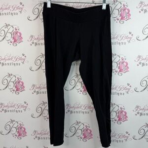 Torrid capri tights leggings corset detail sides legs Black Women's Pants